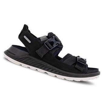 Women's Ecco Exowrap 2 Strap Buckle Sandals Black / Black | SG 171BEX